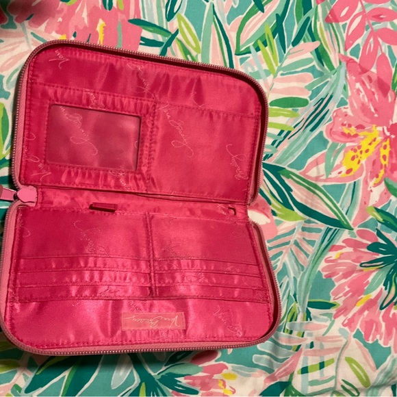 Vera Bradley Pink and Green Floral Wallet - Picture 2 of 2